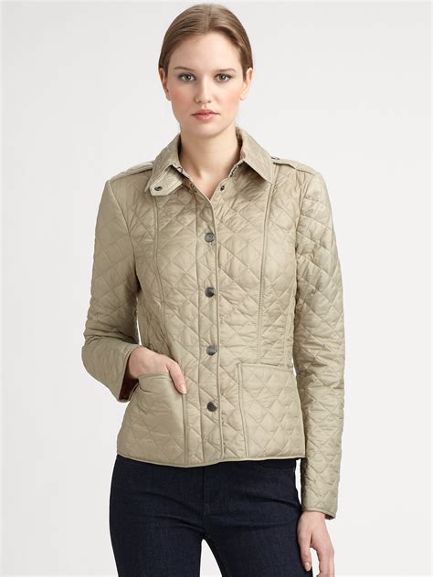 burberry kencott pale fawn|BURBERRY KENCOTT Women's Diamond Quilted Jacket in .